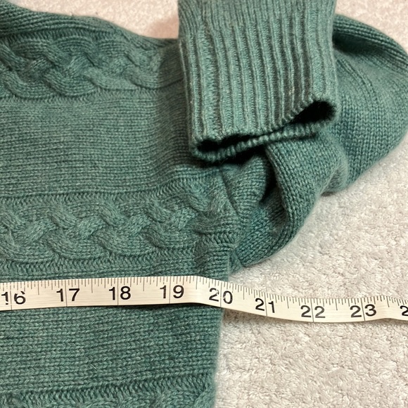 Rachel Zoe green cable knit cashmere sweater - Picture 6 of 7